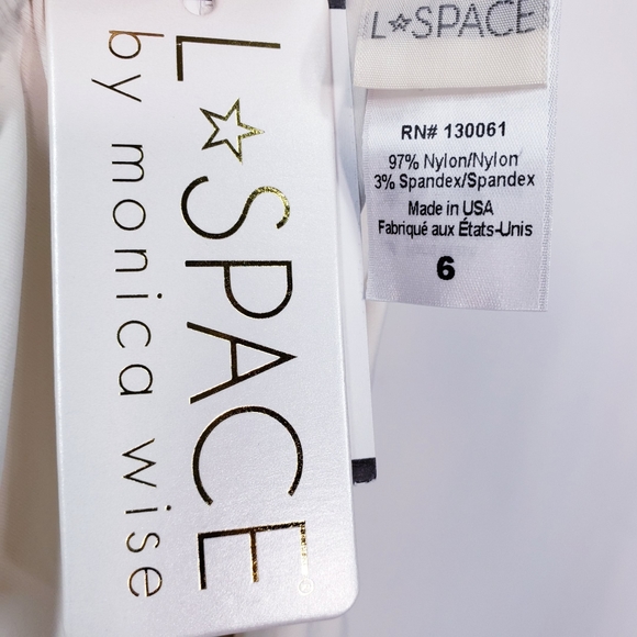 NWT L*SPACE x ANTHRO Off Shoulder Lace Up Swimsuit - Picture 5 of 14